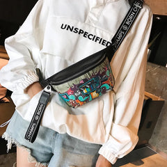 Women's Cartoon Belt Bag Fanny Pack Crossbody Chest Wallet