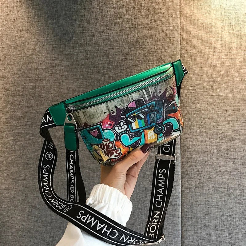 Women's Cartoon Belt Bag Fanny Pack Crossbody Chest Wallet