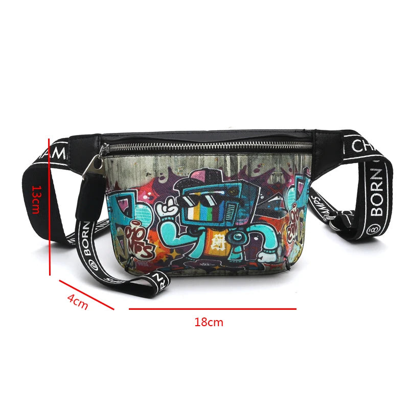 Women's Cartoon Belt Bag Fanny Pack Crossbody Chest Wallet