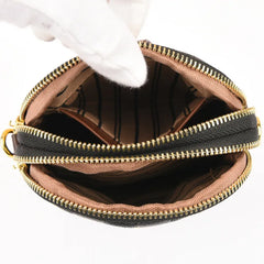 Women's Leather Crossbody Bag Classic Handbag Lady Small Messenger Bag