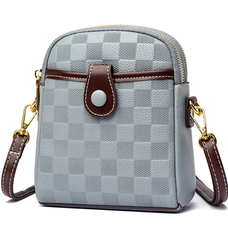 Women's Leather Crossbody Bag Classic Handbag Lady Small Messenger Bag