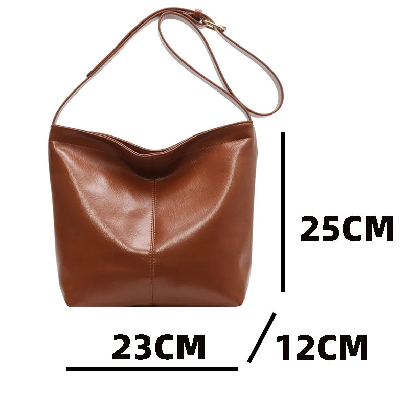 Women's Soft Leather Shoulder Bag Crossbody Handbag