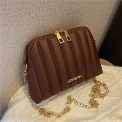 Women's Casual Shell Bag Chain Zipper Messenger Bags Shoulder Bag Tote Handbag C