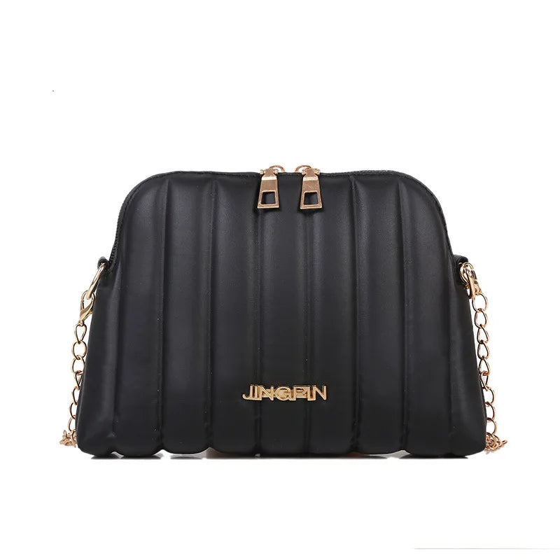 Women's Casual Shell Bag Chain Zipper Messenger Bags Shoulder Bag Tote Handbag C