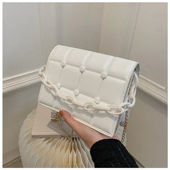 Women's Casual Shoulder Bag Handheld Chain Small Square Bag