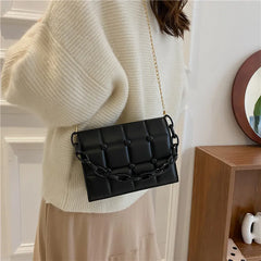 Women's Casual Shoulder Bag Handheld Chain Small Square Bag