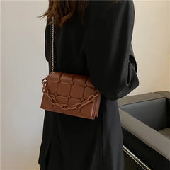 Women's Casual Shoulder Bag Handheld Chain Small Square Bag