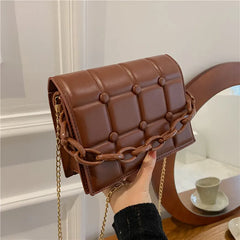 Women's Casual Shoulder Bag Handheld Chain Small Square Bag