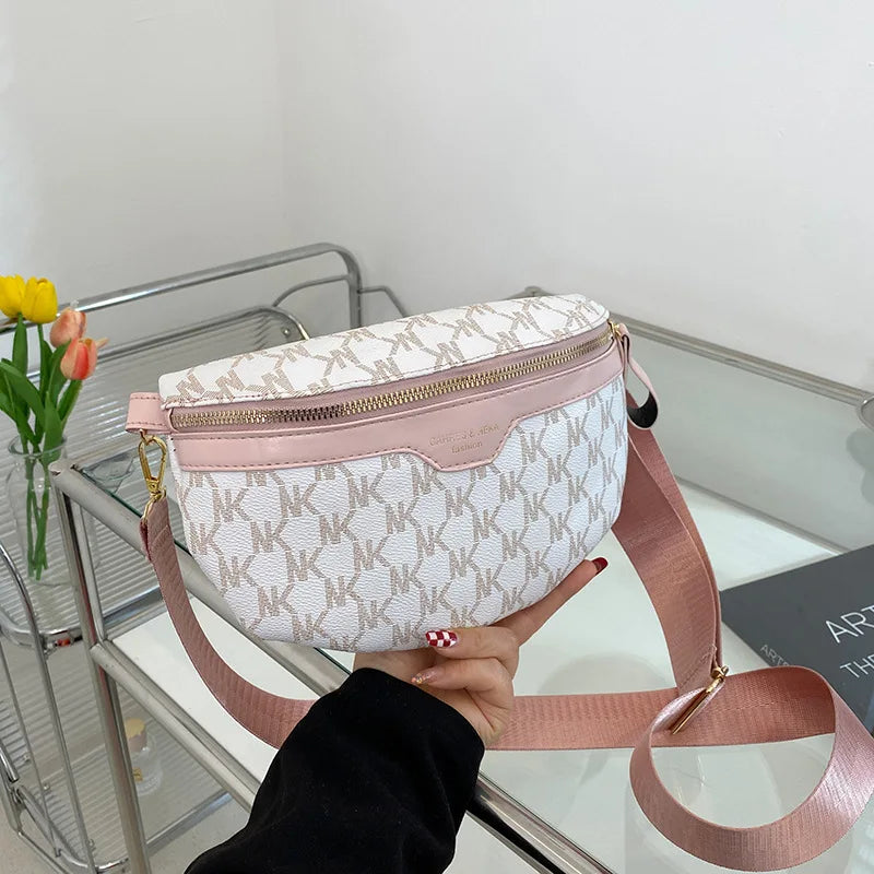 Women's Chest Bag PU Leather Waist Bag Shoulder Crossbody Chest Bags