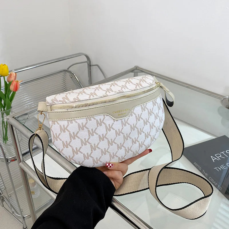 Women's Chest Bag PU Leather Waist Bag Shoulder Crossbody Chest Bags
