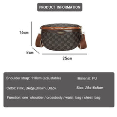 Women's Chest Bag PU Leather Waist Bag Shoulder Crossbody Chest Bags
