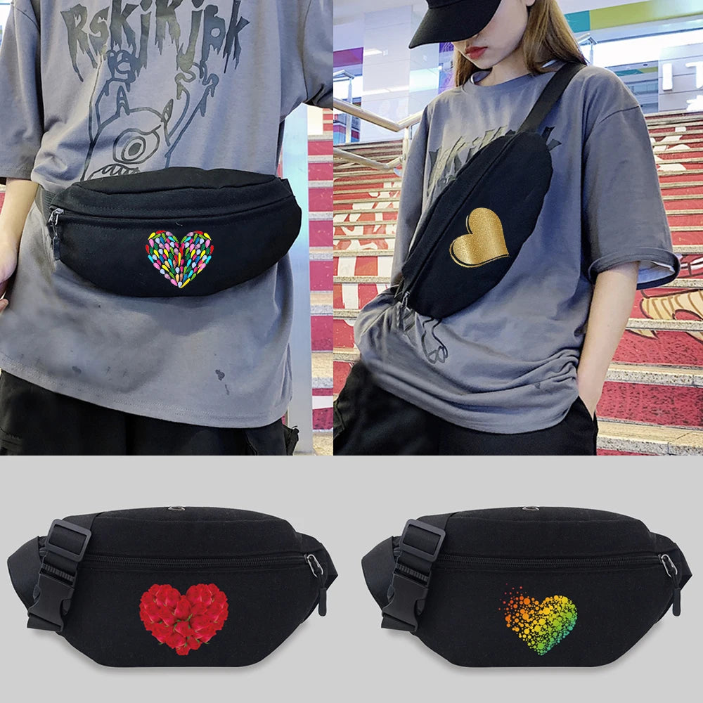 Love Series Crossbody Bag Outdoor Sports Waist Storage Bag