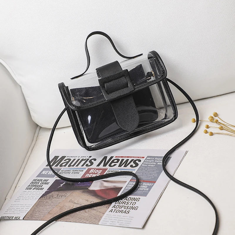 Clear Clutch Jelly Messenger Crossbody Handbag