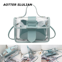 Clear Clutch Jelly Messenger Crossbody Handbag