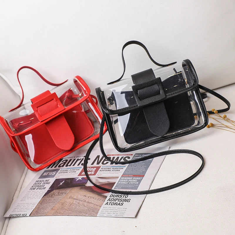 Clear Clutch Jelly Messenger Crossbody Handbag