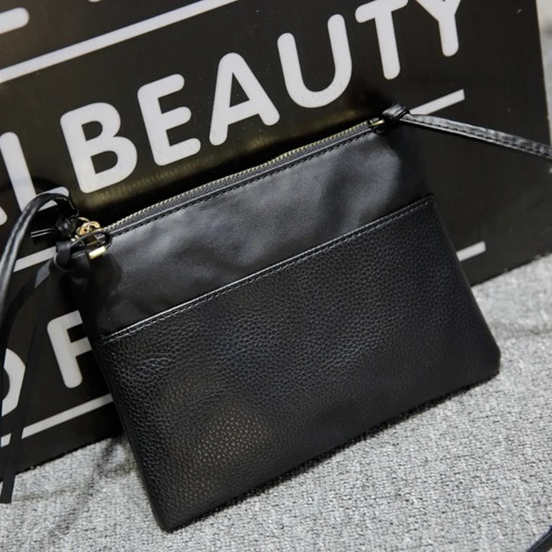 Women's Leather Crossbody Clutch Bag Enveloped Shape