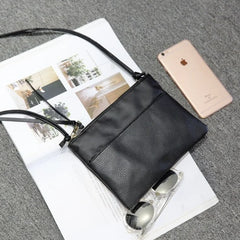 Women's Leather Crossbody Clutch Bag Enveloped Shape