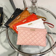 Leather Crossbody Enveloped Clutch Bag Small Messenger Shoulder Purse