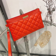 Leather Crossbody Enveloped Clutch Bag Small Messenger Shoulder Purse