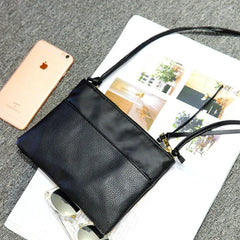 Women's Leather Crossbody Clutch Bag Enveloped Shape