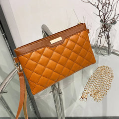 Leather Crossbody Enveloped Clutch Bag Small Messenger Shoulder Purse
