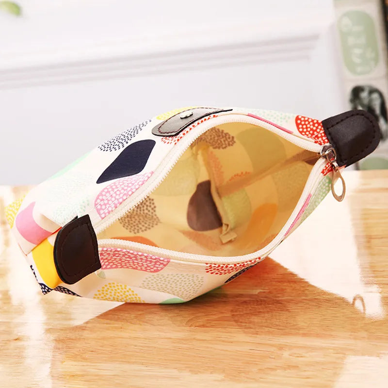 Women's Colorful Dot Cosmetic Folding Bag Large Capacity Make Up Bag