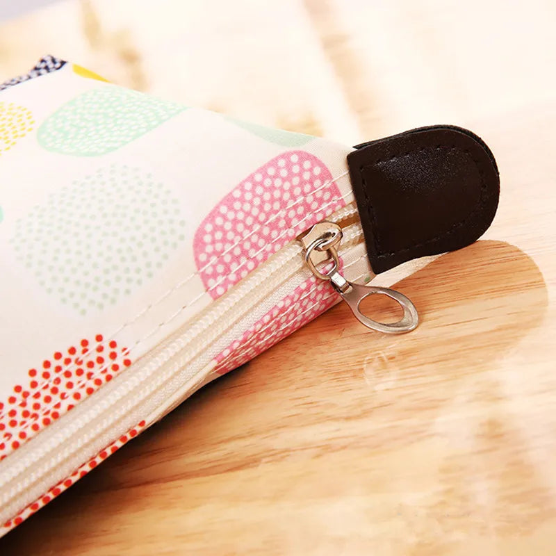 Women's Colorful Dot Cosmetic Folding Bag Large Capacity Make Up Bag
