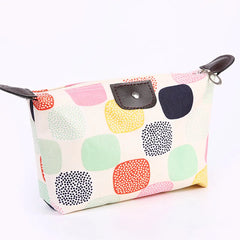 Women's Colorful Dot Cosmetic Folding Bag Large Capacity Make Up Bag
