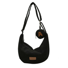 Women's Corduroy Crossbody Bag Winter Handbag High Capacity