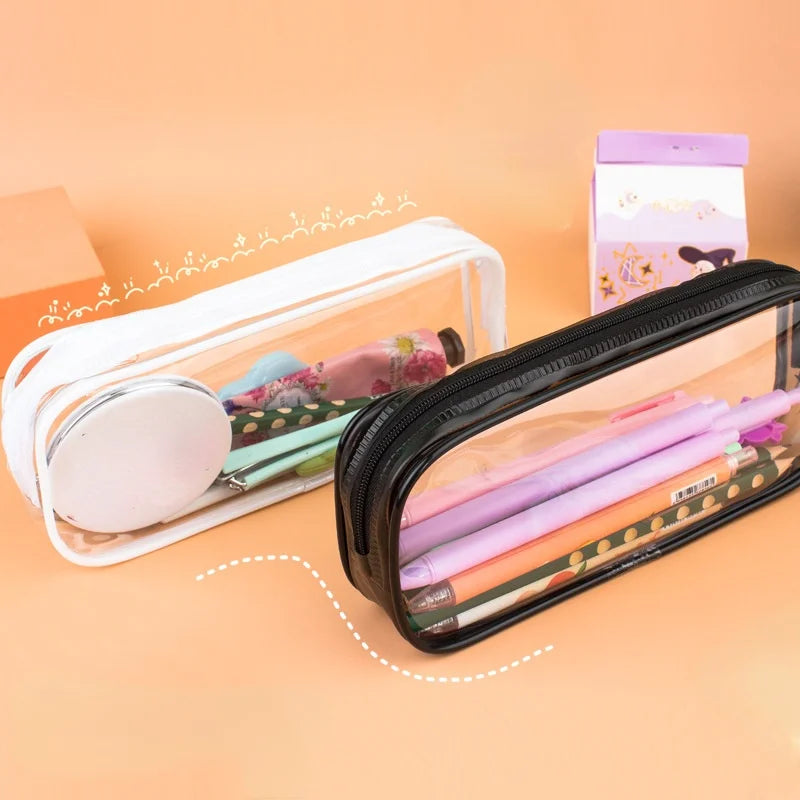 Transparent Travel Makeup Bag Waterproof with Zipper for Girls