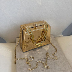 Women's PVC Crossbody Bag Chain Messenger Beach Tote