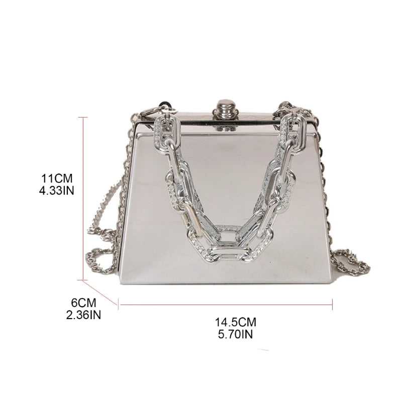 Women's PVC Crossbody Bag Chain Messenger Beach Tote