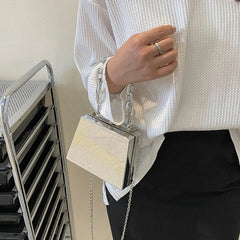 Women's PVC Crossbody Bag Chain Messenger Beach Tote