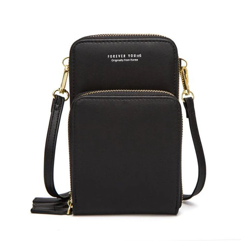 Women's Crossbody Bag PU Mini Shoulder Bags Multi-function Solid Color