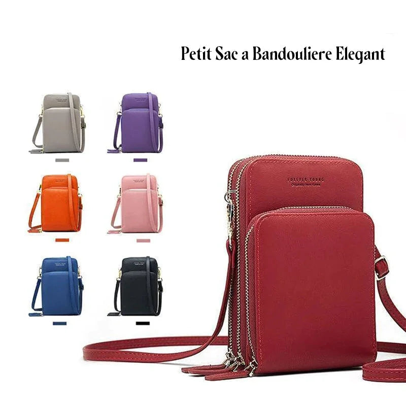 Women's Crossbody Bag PU Mini Shoulder Bags Multi-function Solid Color