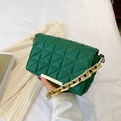 Women's Crossbody Bags PU Leather Quilted Small Square Bags