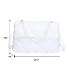 Women's Winter Crossbody Bag Cotton Padded Quilted Square Underarm Handbag