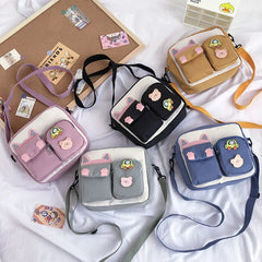 Women's Mini Shoulder Bag with Multiple Pocket Zipper Crossbody Bag