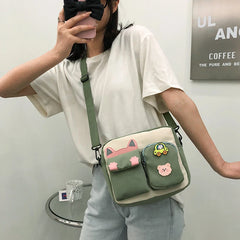 Women's Mini Shoulder Bag with Multiple Pocket Zipper Crossbody Bag