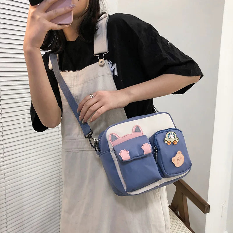 Women's Mini Shoulder Bag with Multiple Pocket Zipper Crossbody Bag