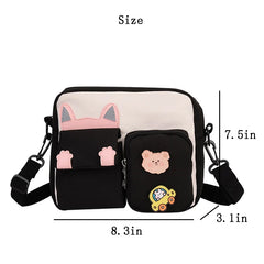 Women's Mini Shoulder Bag with Multiple Pocket Zipper Crossbody Bag