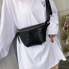 Women's Crocodile Shoulder Bag Casual Small Square Bag
