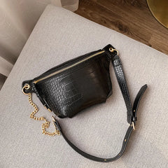 Women's Crocodile Shoulder Bag Casual Small Square Bag