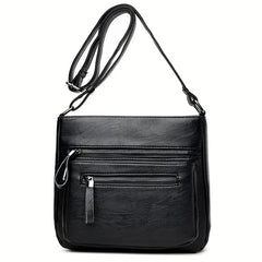 High Leather Women Handbag Multi-pocket Shoulder Bag