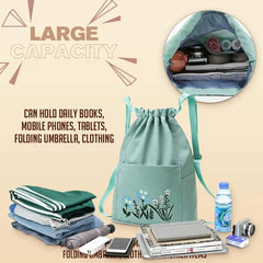 Women's Drawstring Backpack Soft Multifunction Portable Travel Handbag