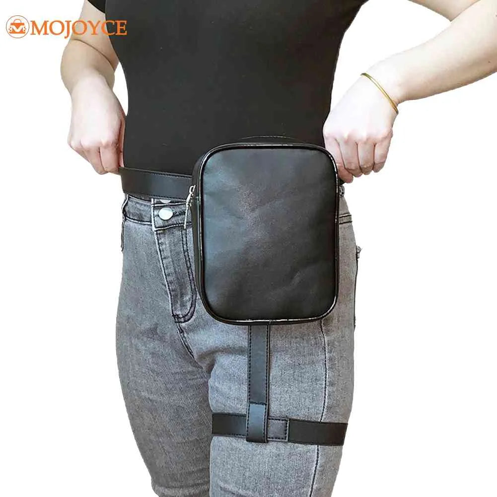 Women's Motorcycle Leg Side Bag Waterproof Shoulder Belt Pouch Hip Fanny Pack