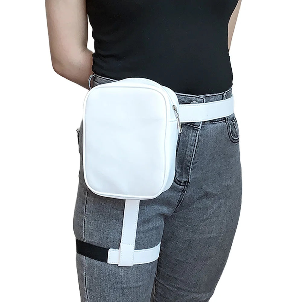 Women's Motorcycle Leg Side Bag Waterproof Shoulder Belt Pouch Hip Fanny Pack