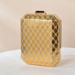 Women's Diamond Lattice Party Clutch Wedding Evening Bag