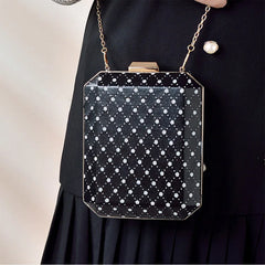 Women's Diamond Lattice Party Clutch Wedding Evening Bag