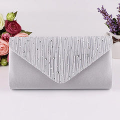 Women's Envelope Clutch Small Party Handbag Purse with Chain Shoulder Bag